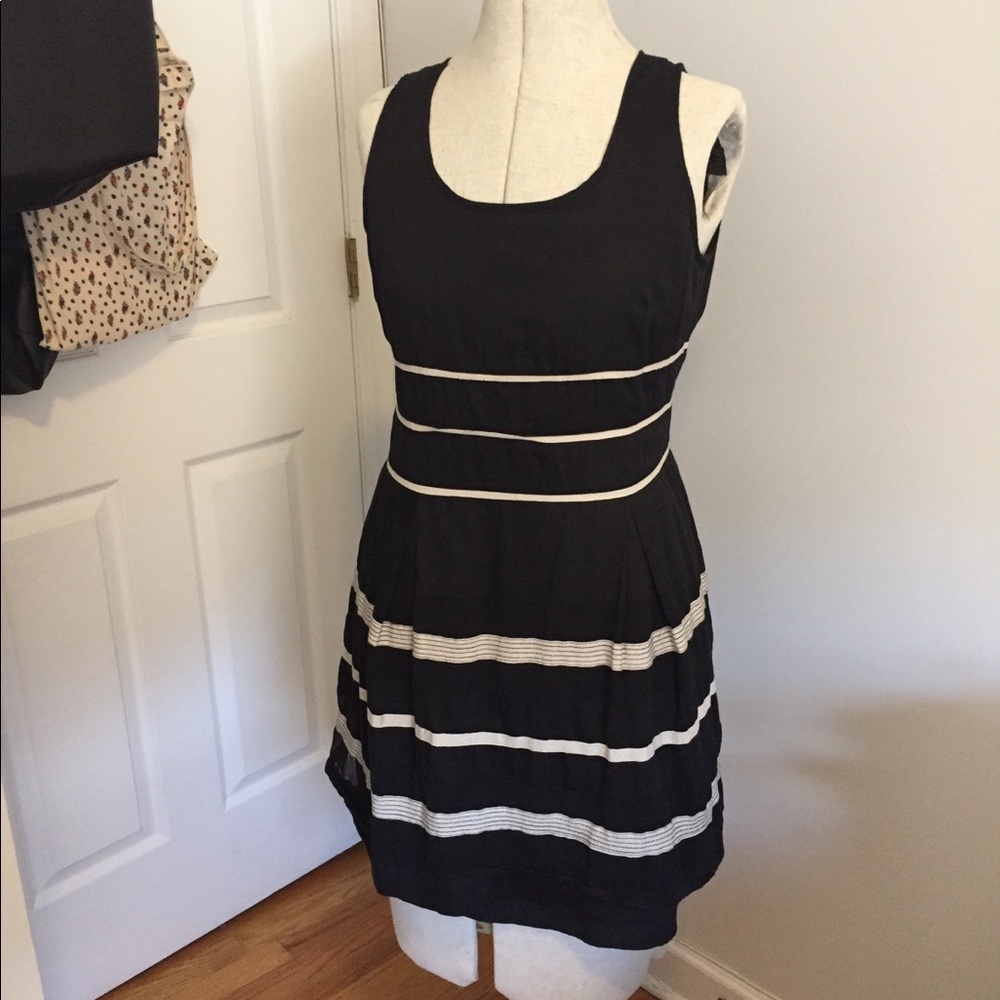 Black striped dress